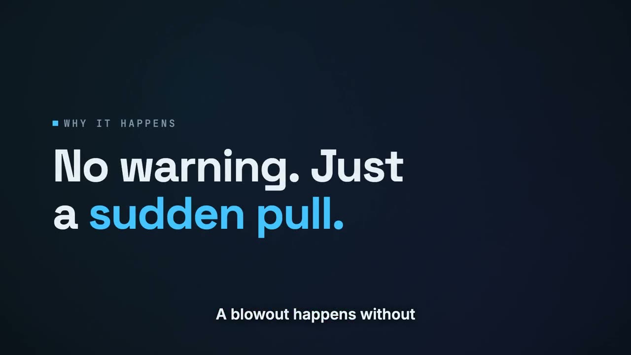 Play the sample AI-generated training video about tire blowout response